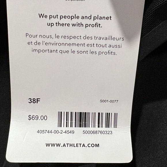 NWT ATHLETA Advance Bra B-G Sz 38F Black Adjustable Straps - Picture 5 of 7